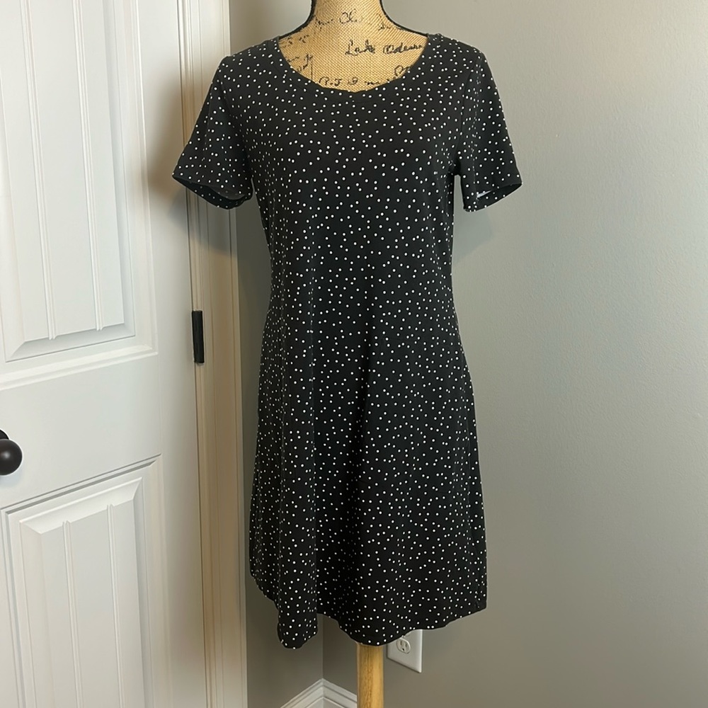 Isaac Mizrahi black and white dot dress